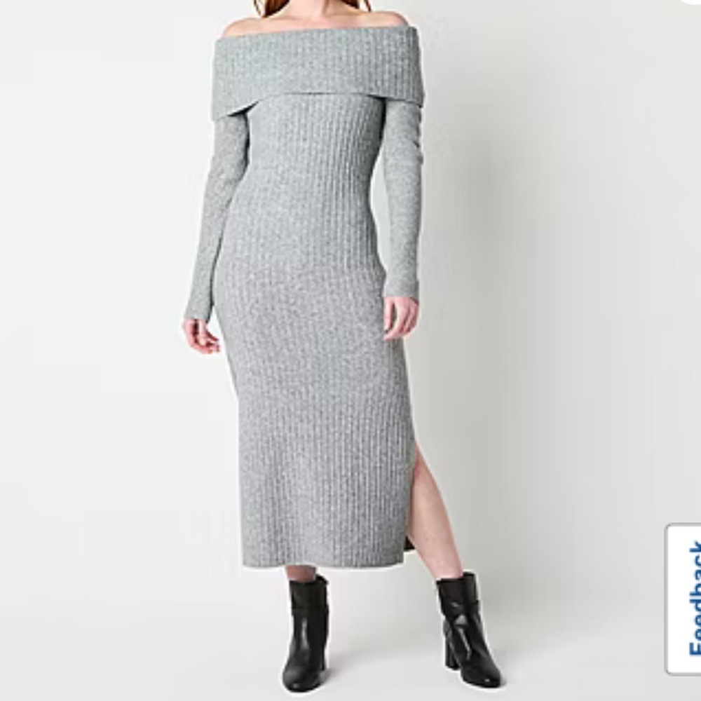 Worthington Womens Long Sleeve Sweater
Dress